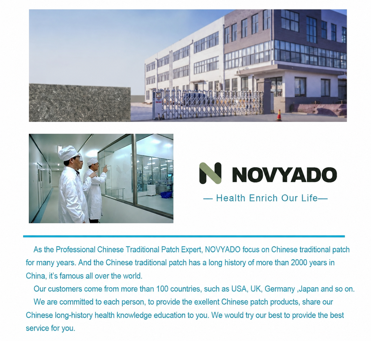 Novyado foot patch brand and manufacturing