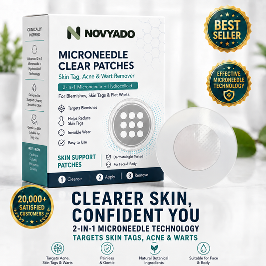 Novyado 2-in-1 Microneedle & Hydrocolloid Skin Patches package