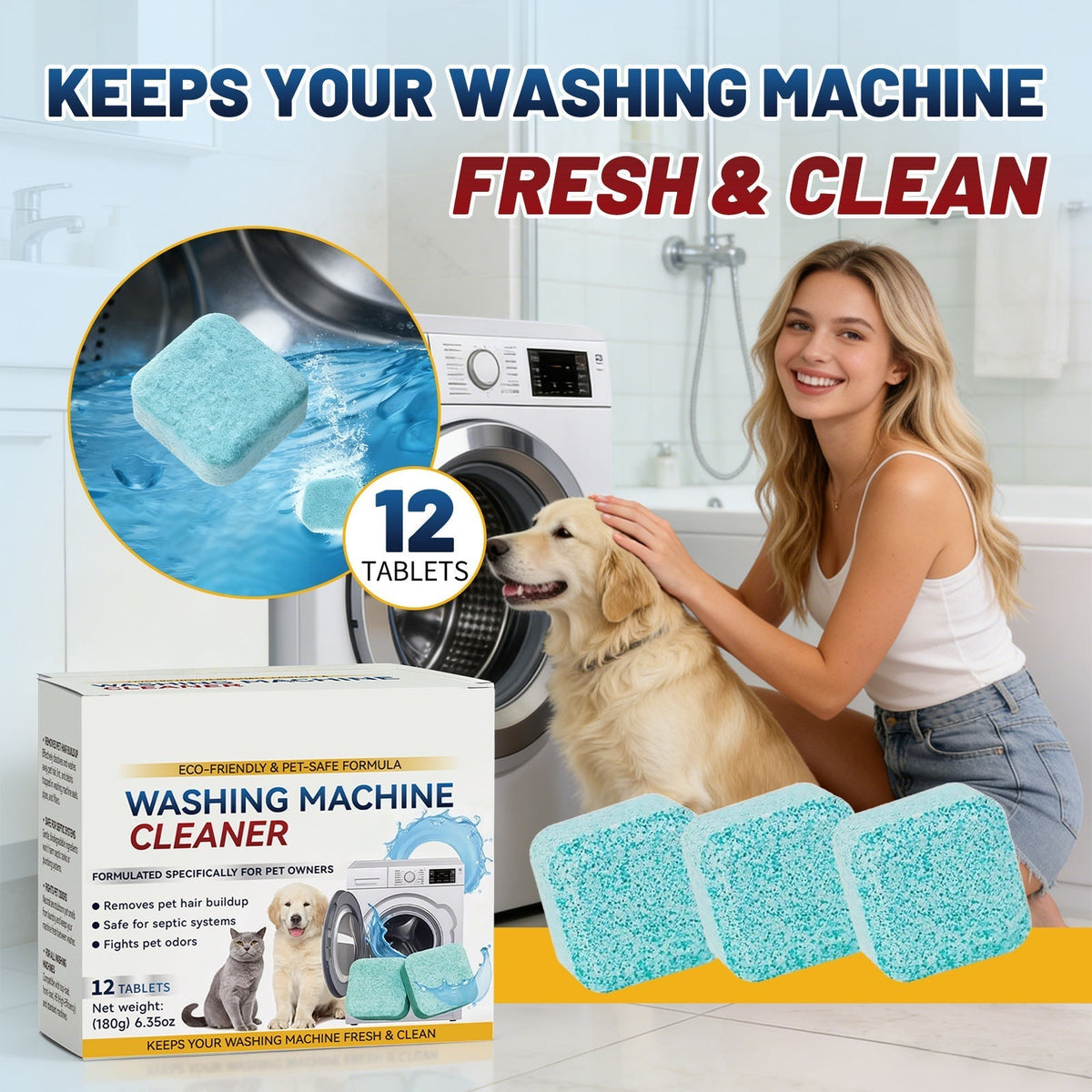 Novyado Washing Machine Cleaning Tablets — 24 Pack — image 1