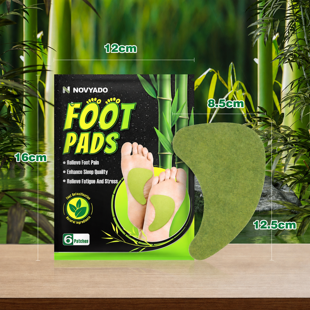 Novyado Foot Comfort Patches dimensions
