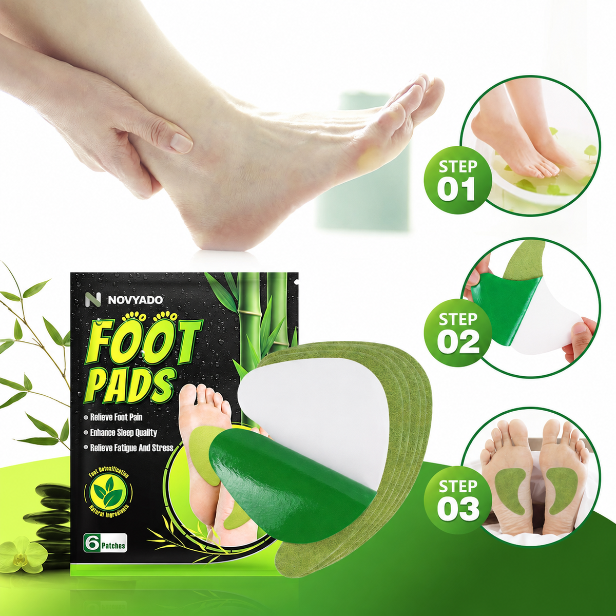 How to use Novyado Foot Comfort Patches