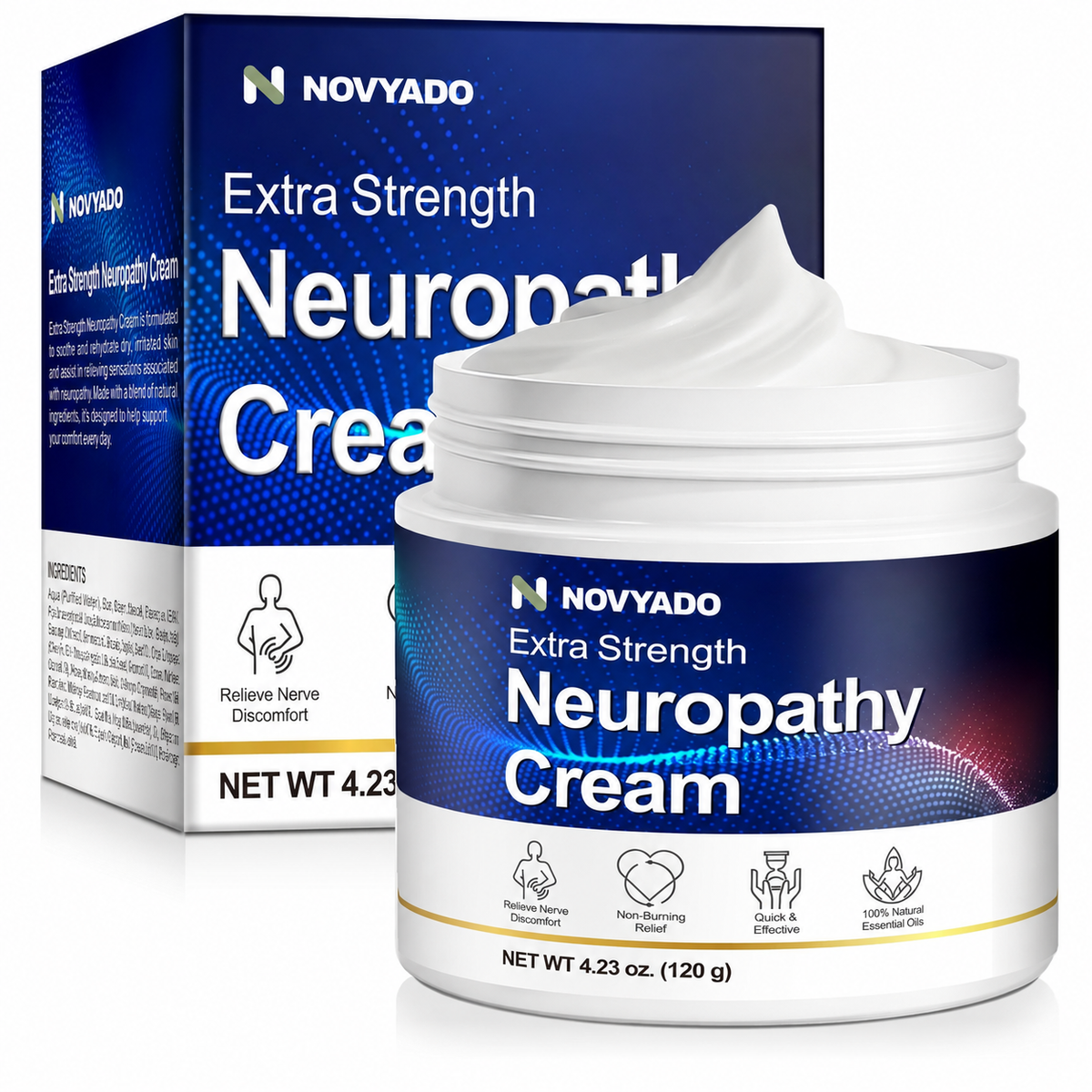 Novyado Nerve Comfort Cream jar and box
