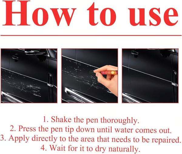 Source application guide for the car scratch repair pen
